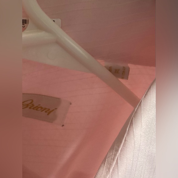 Brioni French Cuff 17 IV Pink Diagonal Texture - Picture 4 of 4